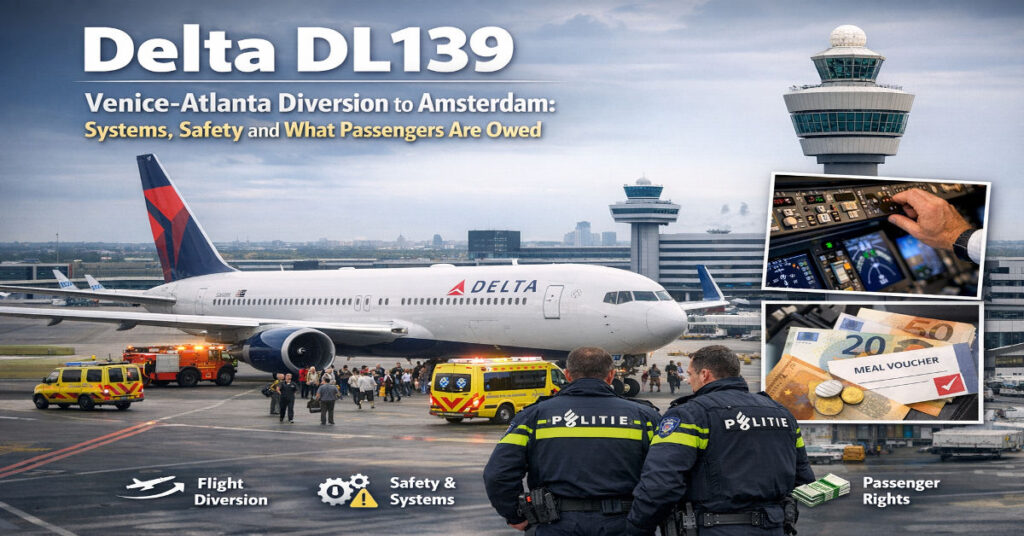 Delta DL139 Venice Atlanta Diversion Amsterdam