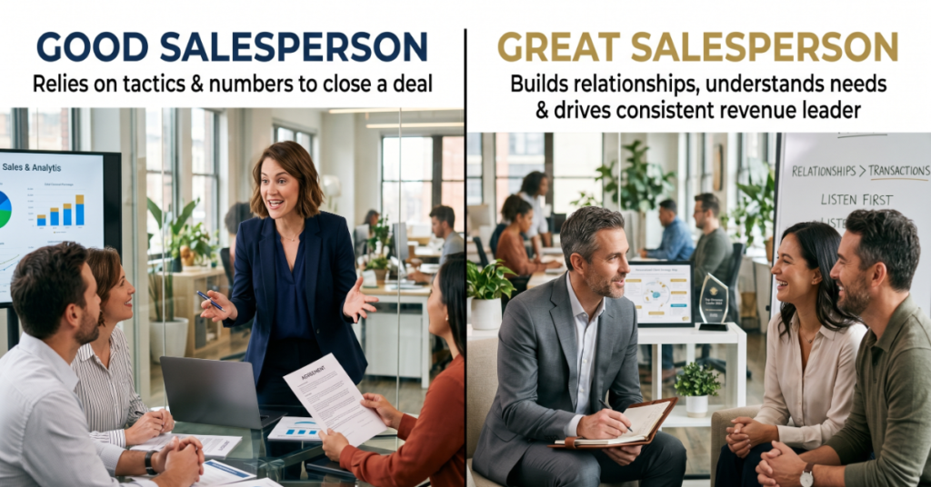 Good Salesperson vs Great Salesperson